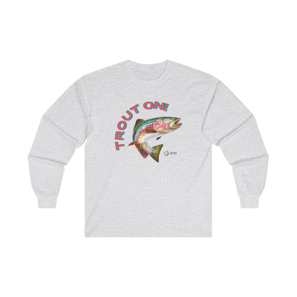Trout On Long Sleeve Medium Weight T-Shirt