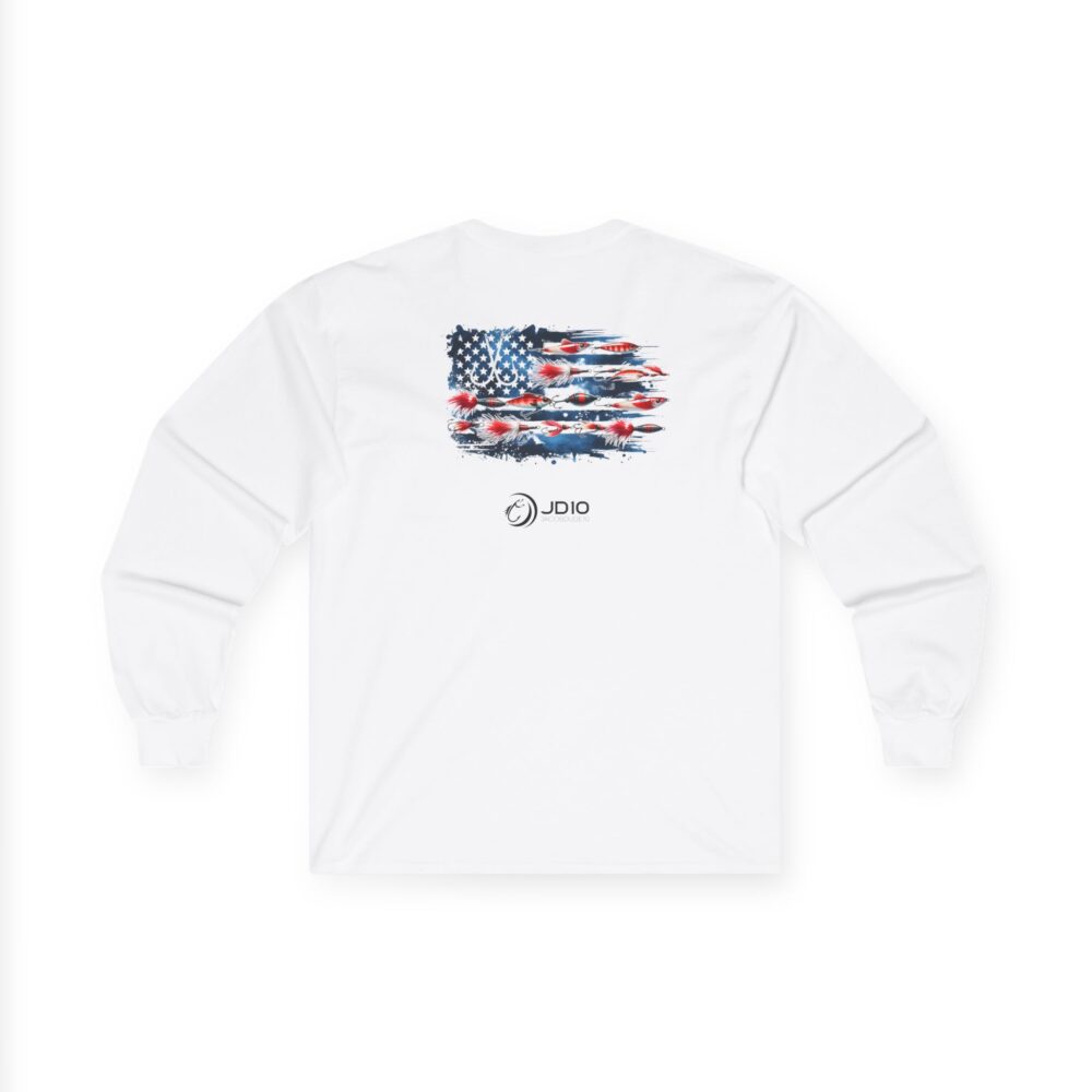 USA Flag Long Sleeve Medium Weight T-Shirts
